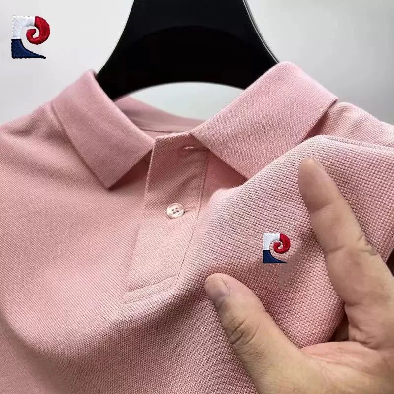 Summer Men's High-Quality Short-Sleeved Polo Shirt New Fashionable, Casual, Comfortable, Cool and Breathable Top