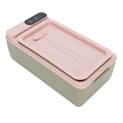 Cordless Electric Lunch Box 40W Heated Lunch Box 1L 304 Stainless Steel Portable Food Warmer Battery Powered For Travel Work