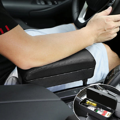 Car Armrest Box Adjustable Elbow Support Seat Gap Organizer Cushion Fit Cars SUV Truck Ergonomic Comfort Drive