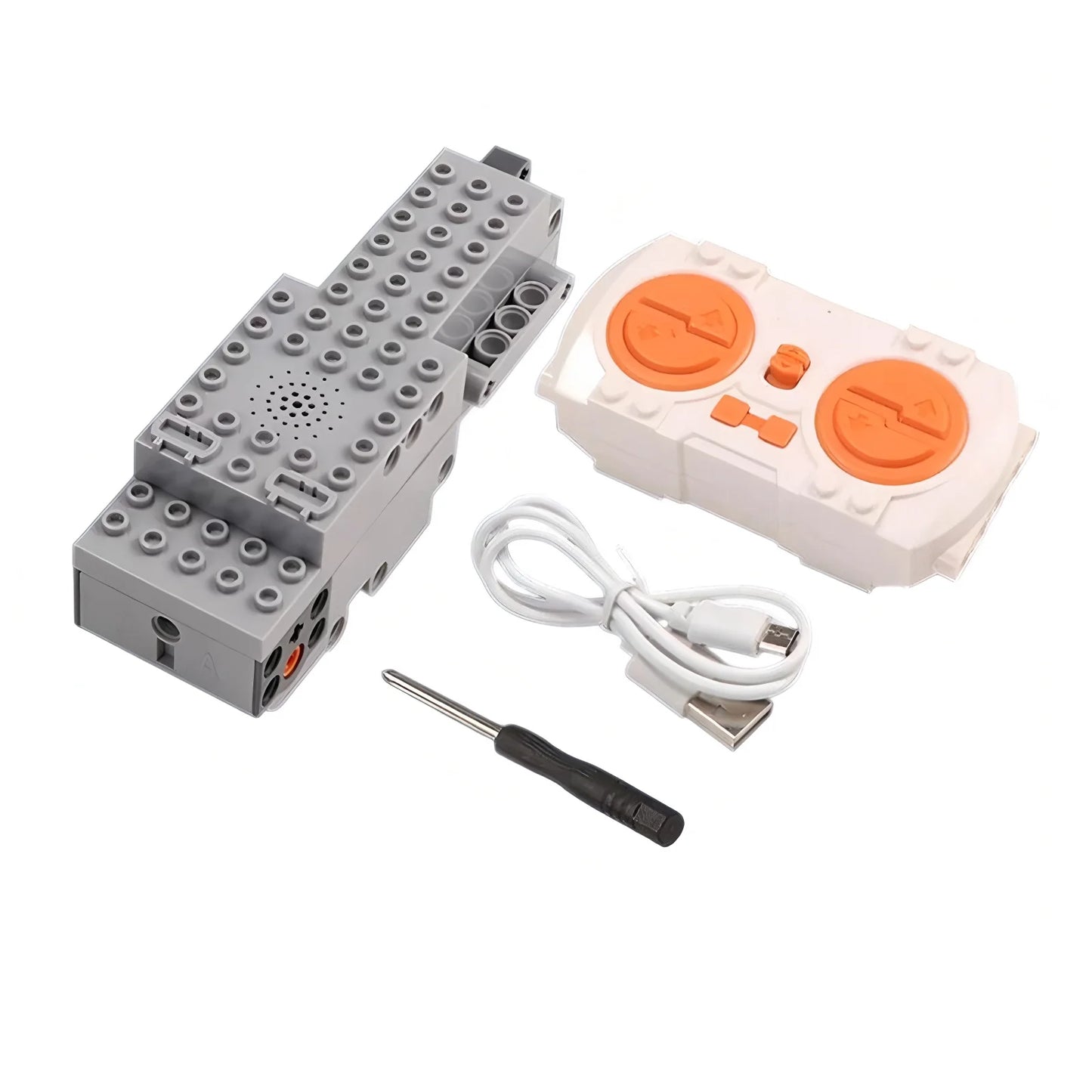 MOC Bluetooth Remote Control Set with Rechargeable Battery Box & App-Programmable Speed Control Building Blocks Motors