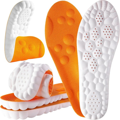 4D Cloud Cushion Insoles for Sneakers Arch Support Breathable Inserts Soft Comfort Pads for Plantar Fasciitis & All-Day Standing