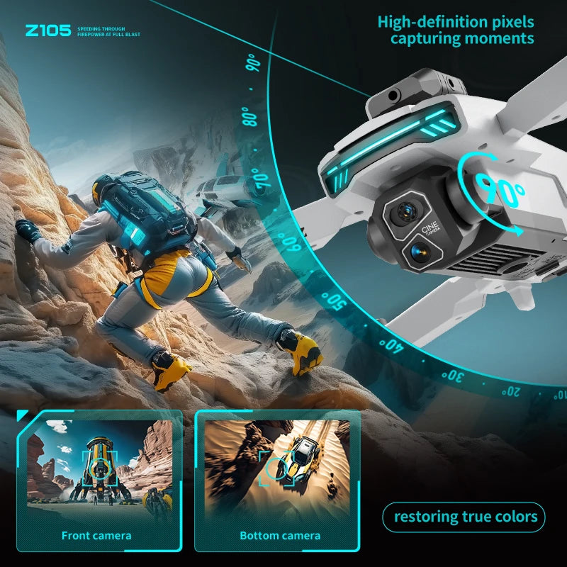 Z105 Mini Drone RC Quadcopter with Brushed Motor Brainy Flight 4.5-inch Remote Control Kid/Beginner-Friendly Toy Friendship Gift