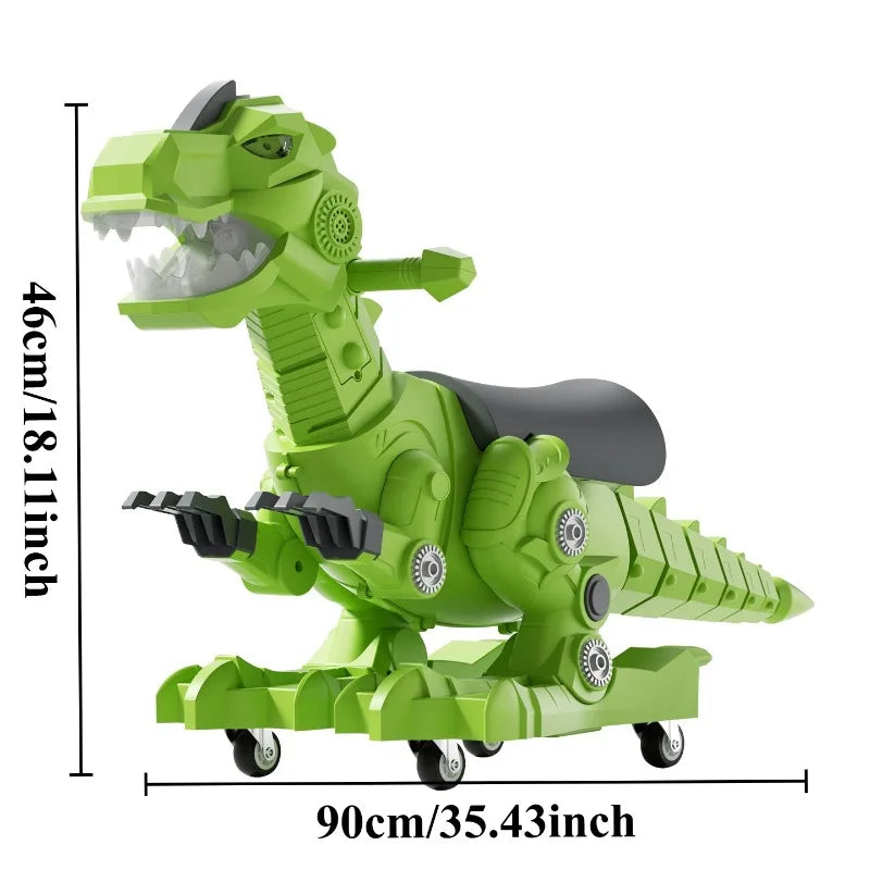 Toddler Dinosaur Ride On Car Baby Sliding Walker Balance Car Indoor Outdoor Riding Toy Dino Birthday Gift for Boys Girls