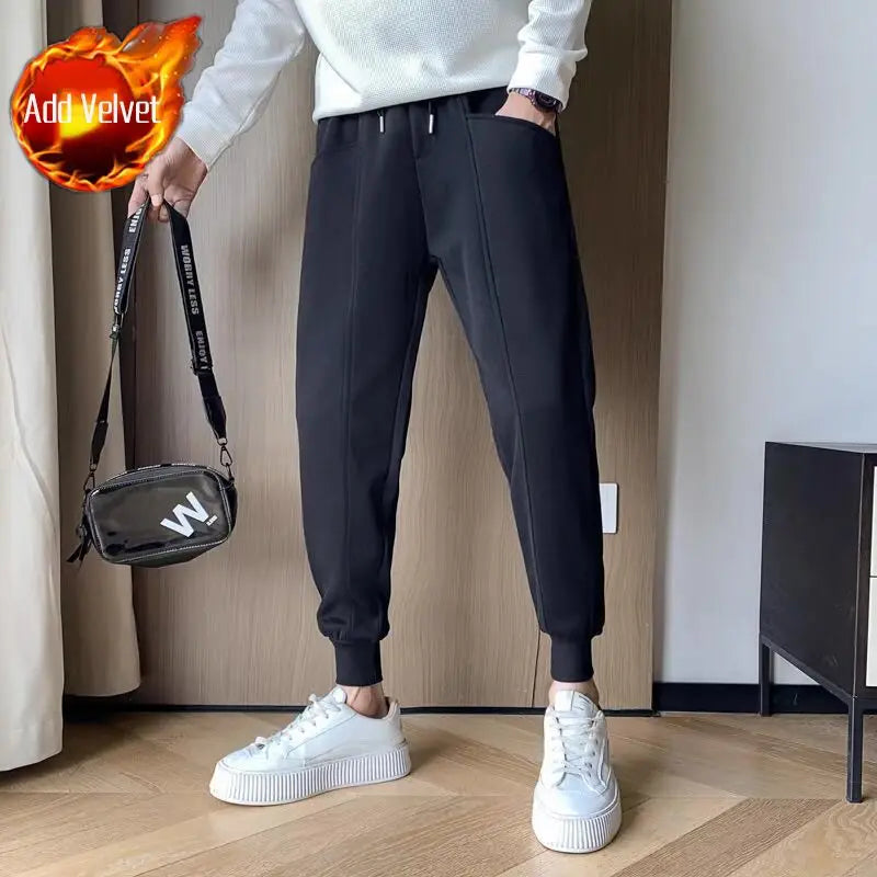 Man Sports Pants Plain Joggers Harem Plus Big Size Retro Fashion Trousers Elegant Autumn Winter High Quality Sweatpants for Men
