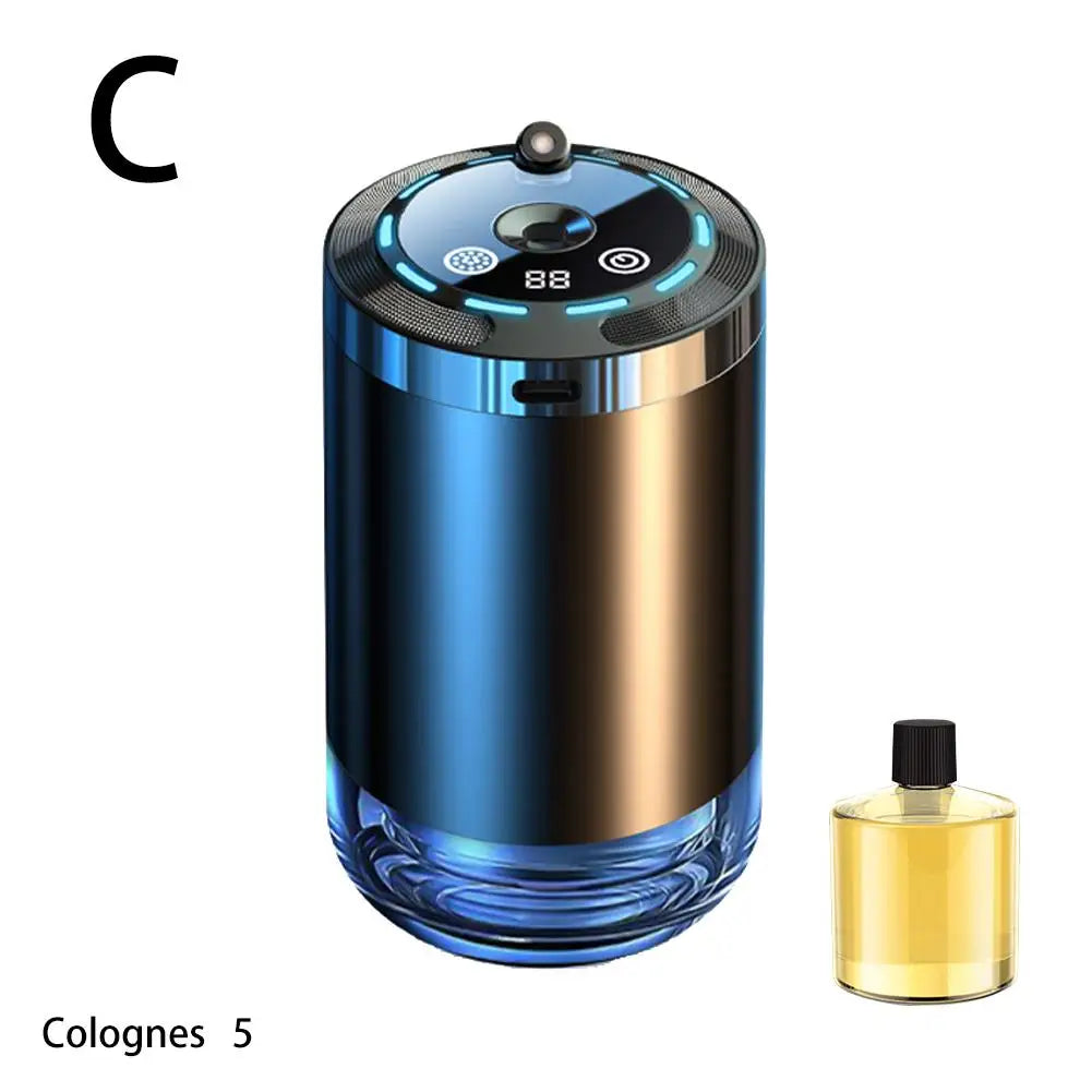 Car Air Freshener LED Light Essential Oil Fragrance Diffuser Smell Distributor USB Rechargeable Aromatherapy Scent Air Refresher