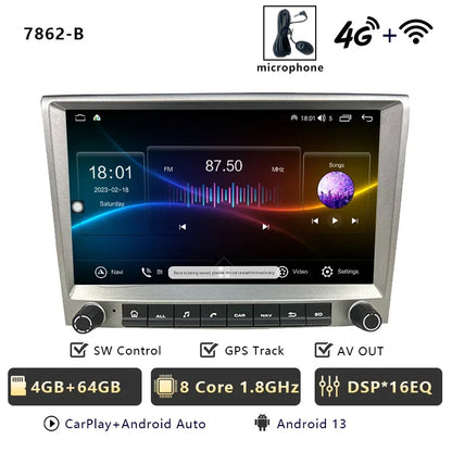 CHSTEK Car Radio Wireless Carplay Qualcomm for Porsche 911 997 Boxster Cayman 987 Auto Android 13 Multimedia Player Navigation