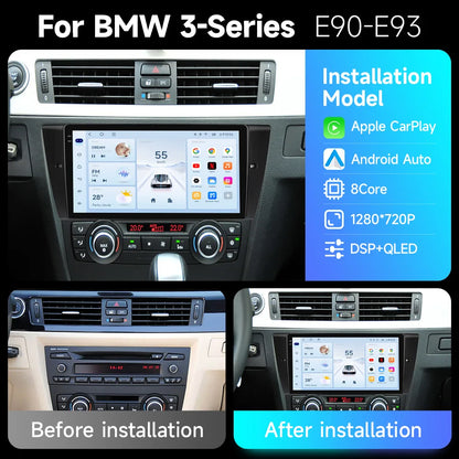 JIUYIN Car Radio For BMW 3-Series E90 E91 E92 E93 wireless CarPlay Android Auto car intelligent systems No 2 din 2din DVD