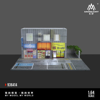 Diorama 1/64 Garage Model City Street Factory Building Scene Parking Lot Model for Die-Cast Car Display Case