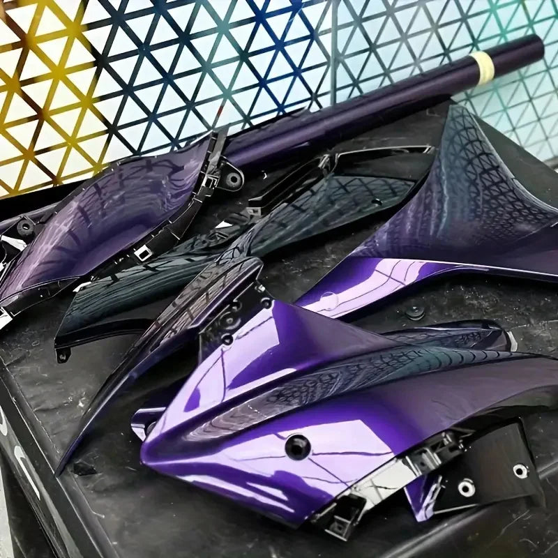 Premium PET High Glossy Midnight Purple Vinyl Wrap Film Car Wrapping Motorcycle DIY Sticker Decal Air Release Self Adhesive