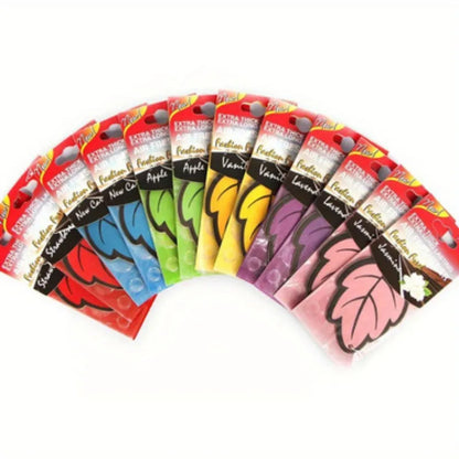 6/30/60/120/240/360/600pcs Leaf Shape Car Air Freshener  Paper Auto Hanging Vanilla Perfume Fragrance Accessories Interior