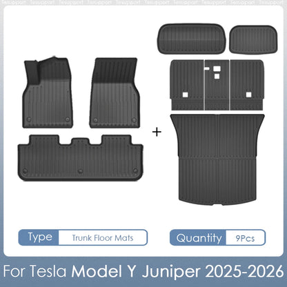 For Tesla Model Y Juniper 2026 Accessories TPE Floor Mats Cargo Liner Waterproof Trunk Mat for Tesla Model Y Juniper Accessories