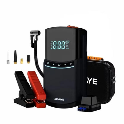 BUVAYE Car Jump Starter 150PSI Air Pump 2000A Jump Starter Car Battery Starter Jumper Car Starter Tire Compressor Powerbank