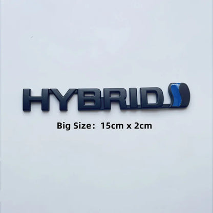 3D Metal HYBRID Logo Side Fender Rear Trunk Emblem Badge Car Sticker Decals For Toyota Prius Camry Crown Auris Rav4s TRD
