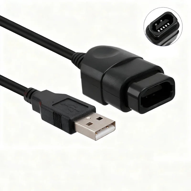 2 Pcs Cable 5P For Xbox Controller Converter Adapter Cable for Xbox to USB PC