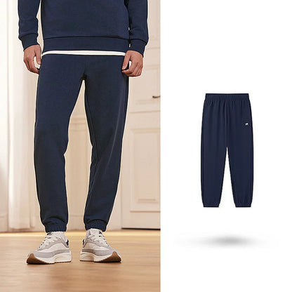 QIAODAN Men Knitted Casual Sweatpants 2026 Spring New Breathable Jogger Sports Pants Cuffed Ankle Training Trousers XKL33241351A