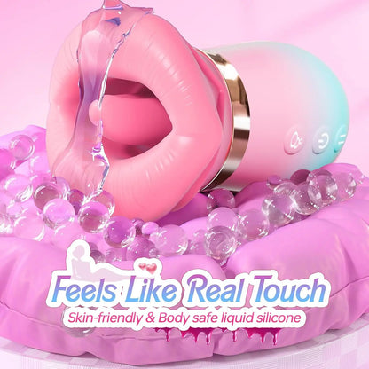 Sucking Vibrator Tongue Licking Sucker Female Oral Clitoris Nipple Stimulator APP Control Vibrating Vacuum Sex Toys for Couples