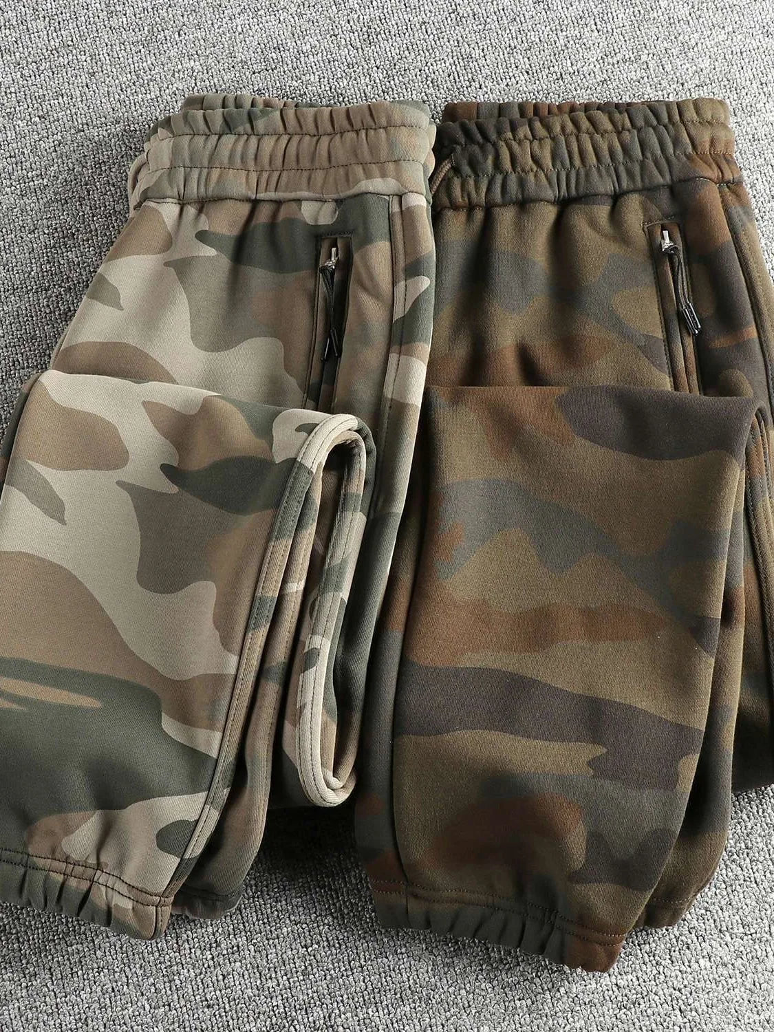 Thickened American Style Casual Camouflage Pants Men's Slim Fit Sports Joggers Long Trousers Wear Resistant Autumn Winter
