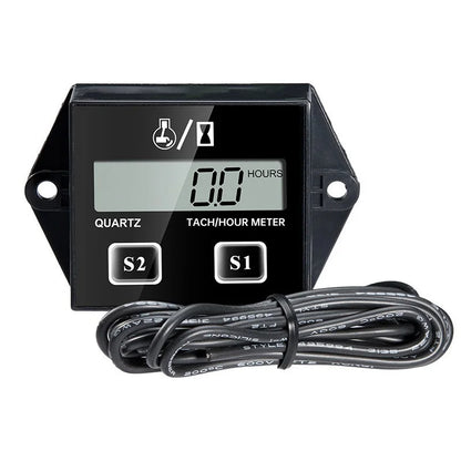 Digital Motor Speedmeter Engine Hour Meter Tachometer Gauge RPM LCD Display for Boat Motorcycles Chainsaw