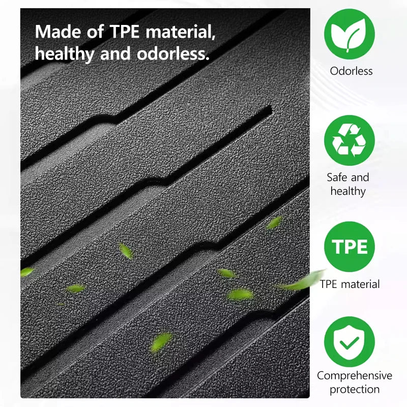 VASTZ TPE Floor Mats for Model Y Juniper 2025 2026 Model 3 Highland 2024-2026 RHD Anti-Slip Trunk Liner for Right Hand Drive Car
