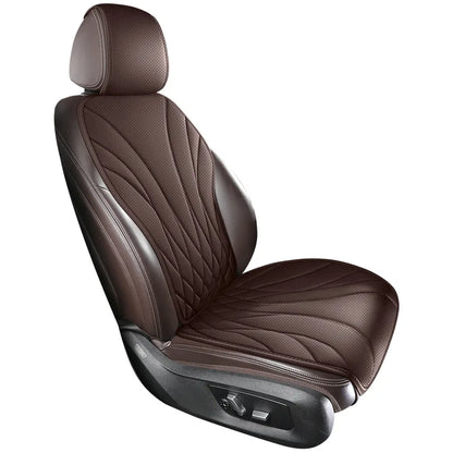 Sporty Universal Car Seat Cover Four Season Auto Perforated Leather Breathable Anti-Slip Covers Cushion SUV Car Seat Protection