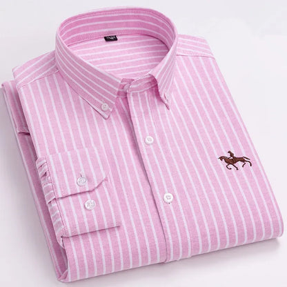 Fashionable Cotton Men's Shirt Long-Sleeved Oxford Soft Comfortable And Breathable Classic Versatile Business Casual Men's Shirt