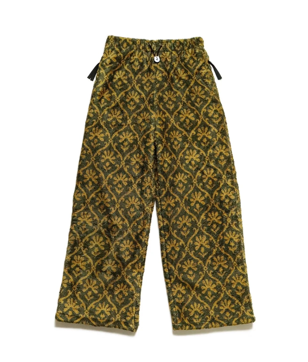 24AW KAPITAL Hirata and Hongri Casual Lamb Wool Printed Floral Warm Loose Straight Leg Pants for Men