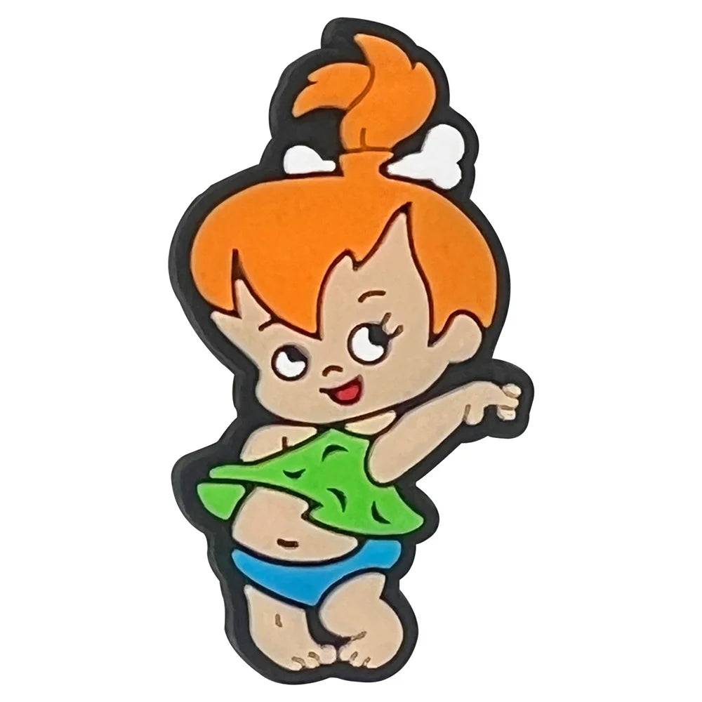 1-100pcs Primitive Man Shoe Charms Cartoon PVC Shoe Accessories DIY Decoration for Classic Clog Sandal Kids Gifts
