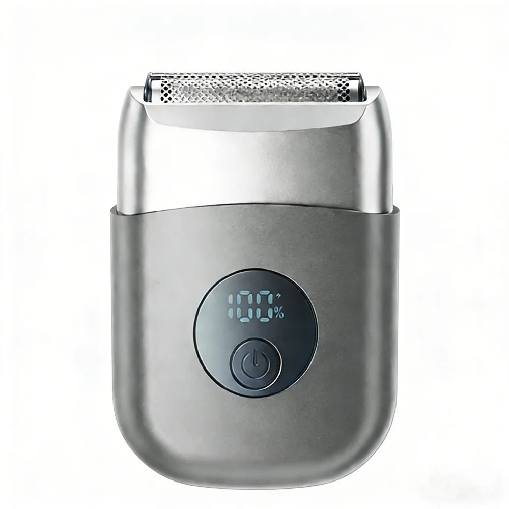 Electric Foil Shaver Portable Travel Razor for Men Rechargeable LED Display Face Shaving Beard Trimmer Cordless