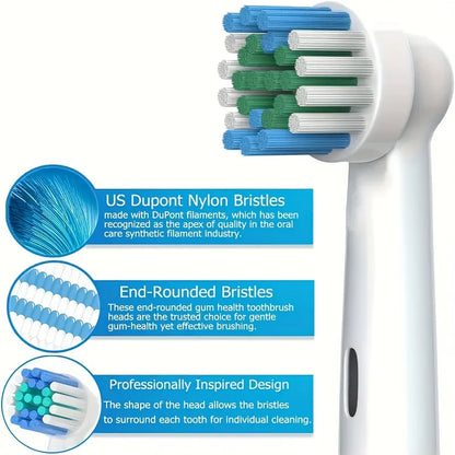 4/8/16/20/40Pcs Replacement Toothbrush Heads Compatible with Oral-B Braun Professional Electric Toothbrush Heads Brush Heads