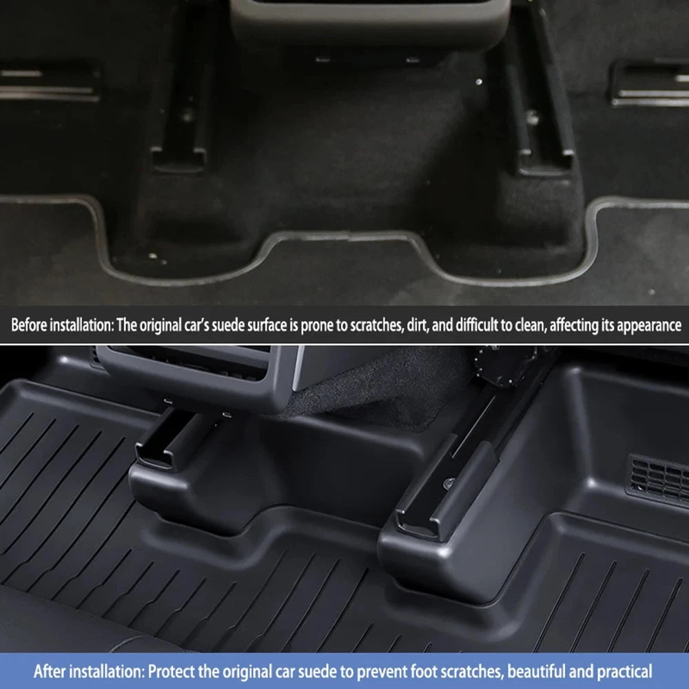 Underseat Protector Seat Track Cover for Tesla Model Y Juniper 2025 2026 Seat Slide Rail Pad Guard Anti-Kick Pad Accessories
