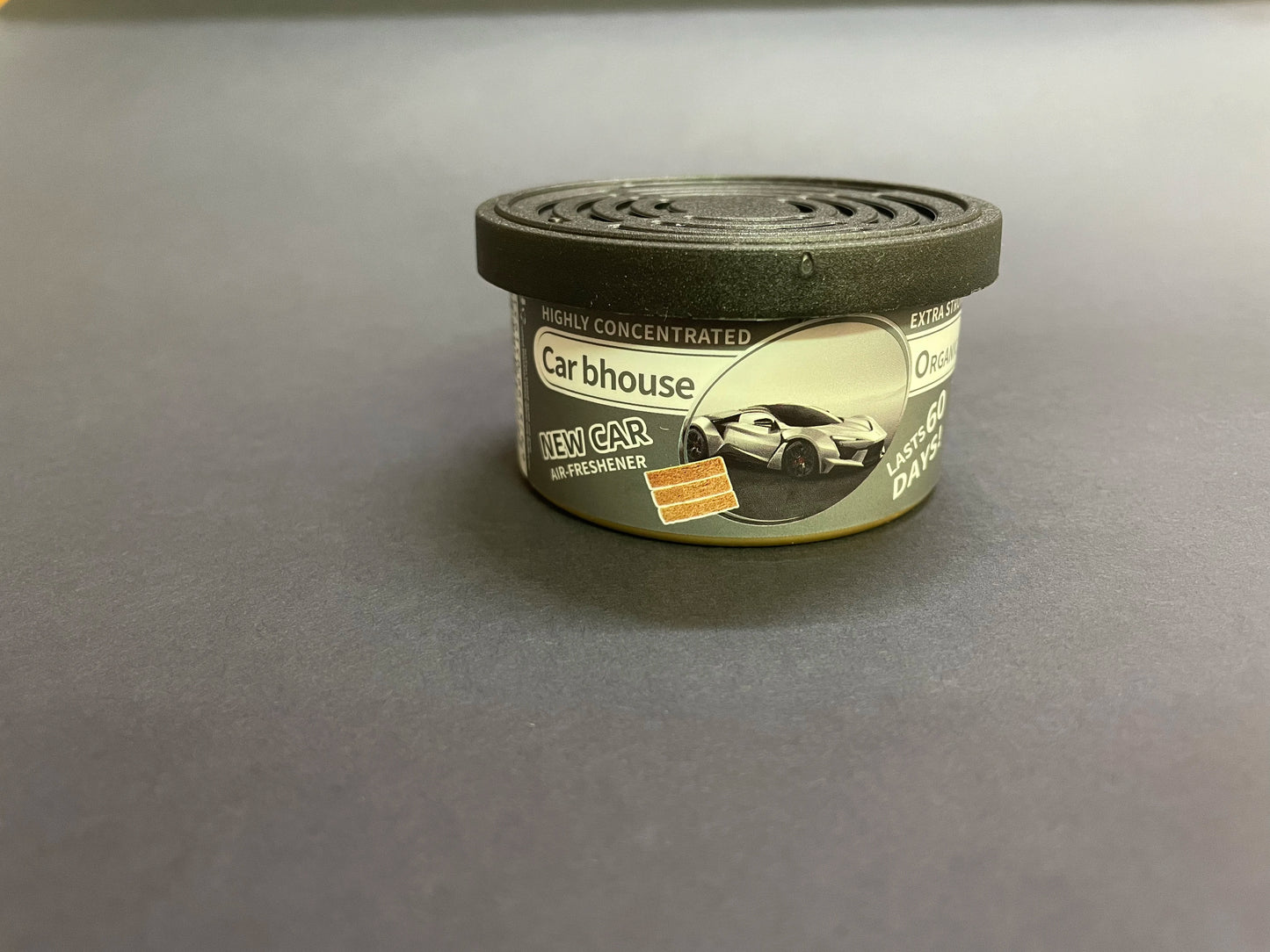 organic air freshener tank, bubble gum scent, 3 anti-spill blocks per can, perfect for car scent, new car scent