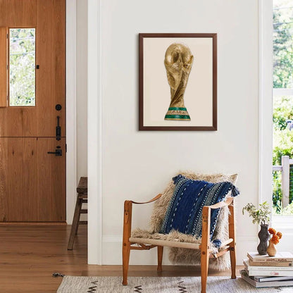 FIFA Official 2026 USA Mexico Canada World Cup Trophy Wooden Puzzle Laser Cut 3D Puzzle Home Decor Football Fans Souvenir Gifts