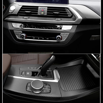 For BMW X3 X4 G01 G02 2018-2020 Interior Central Control Panel Door Handle Carbon Fiber Stickers Decals Car styling Accessorie