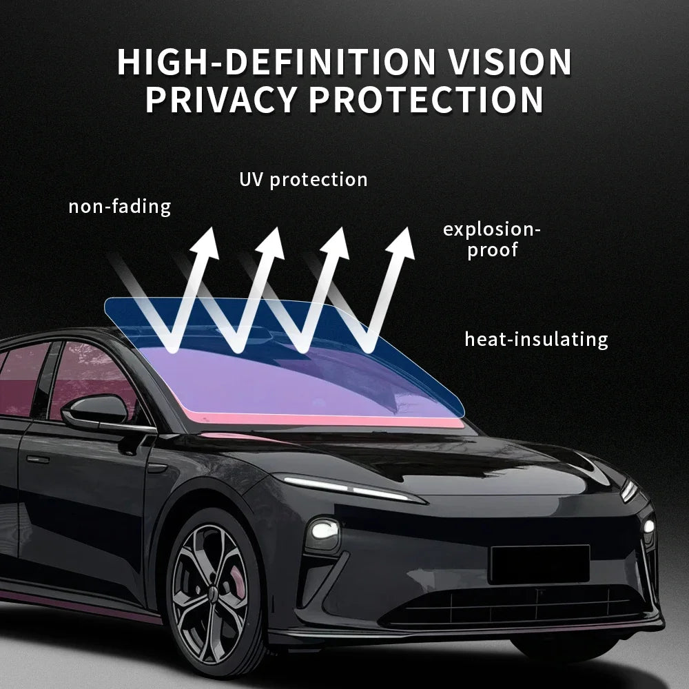50cm X150/300/600cm Car Side Windshield VLT Purple Glass Tinting Vinyl Solar Chameleon Tint Film Nano Ceramic Proof Accessories