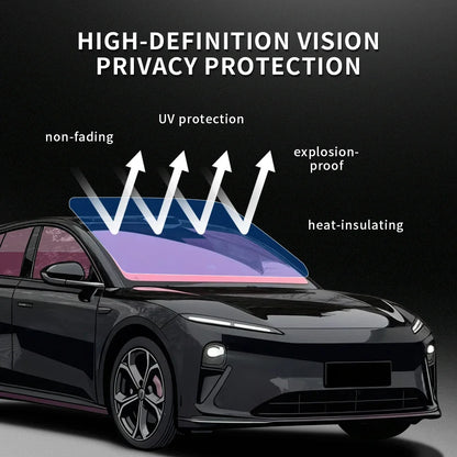 50cm X150/300/600cm Car Side Windshield VLT Purple Glass Tinting Vinyl Solar Chameleon Tint Film Nano Ceramic Proof Accessories