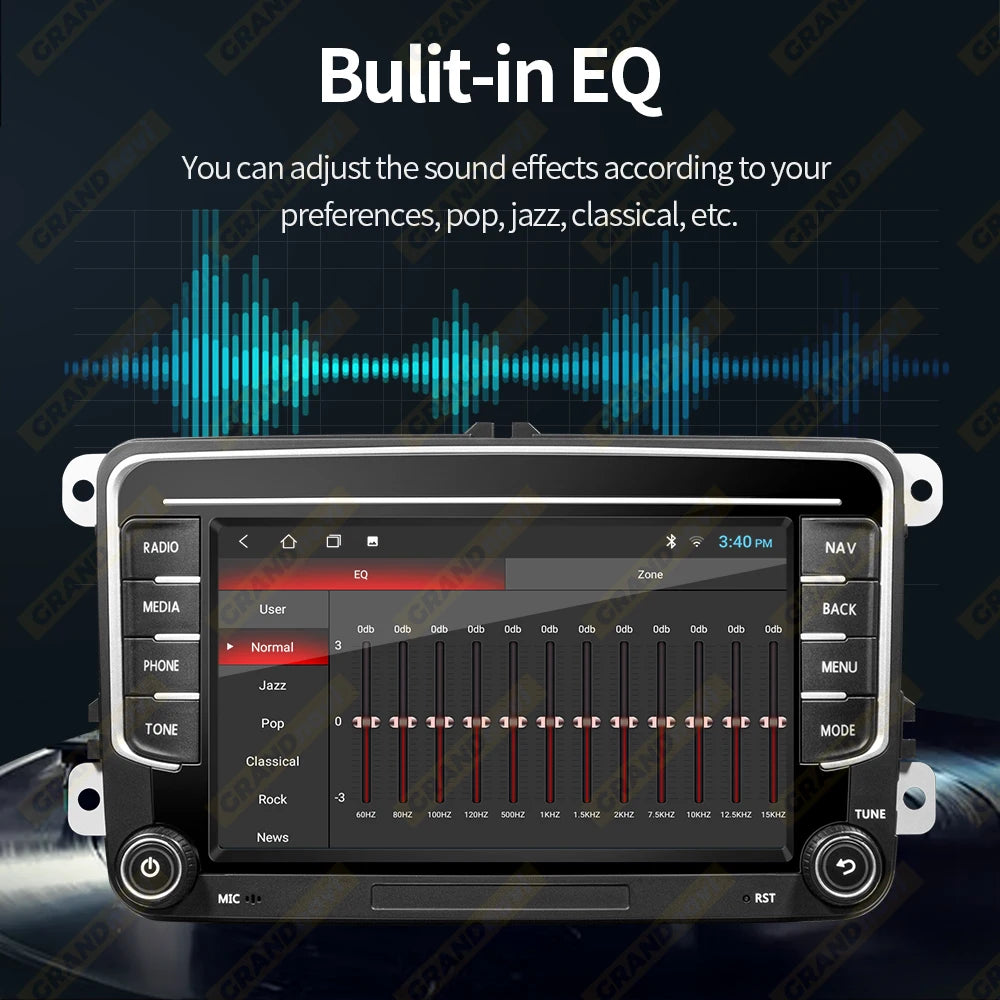 GRANDnavi Android13 Car Radio GPS For VW Volkswagen Skoda Octavia Golf 5 6 Touran Passat B6 Polo Jetta 2Din Multimedia Player