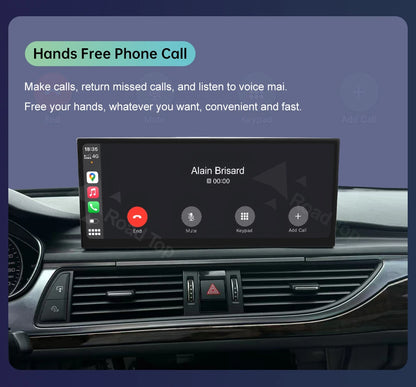 Road Top 12.3" Linux Screen For Audi A6 C6 A7 C7 2011-2018 with Wireless CarPlay Android Auto Airplay Car Radio Player