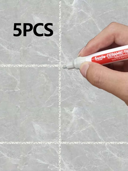 1/5/10PC  Waterproof Marker Pen Wall Seam Repair Tiles Grout Markers Pens Floor Bathroom Decontamination Paint Brush Tools