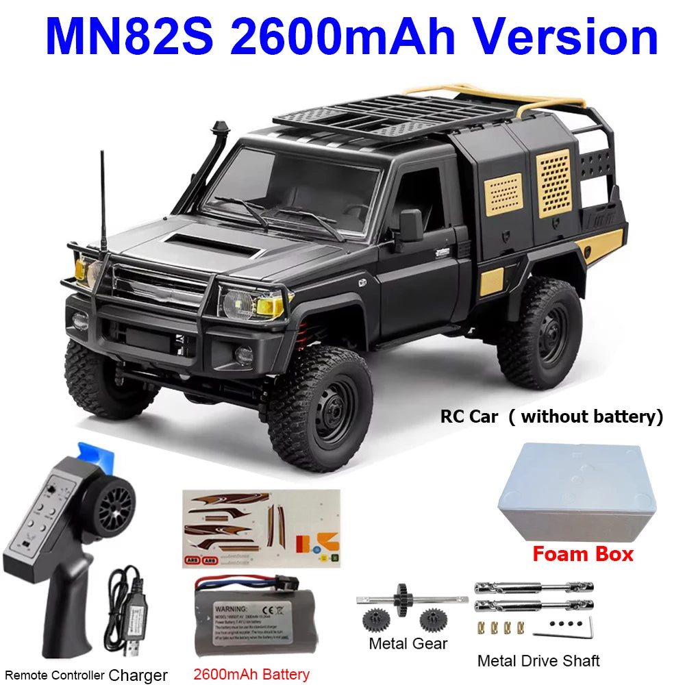 MN82S MN82 MN82PRO RC Car 1/12 4WD 2.4G Remote Control Car Climbing Off-road RC Crawler LED Light Truck RC Toys As Kids Gift