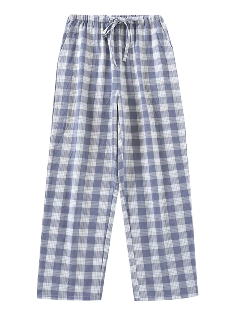 Pajama Pants Men's Spring and Autum Trousers Casual Trousers Autum and Winter Thin Home Trousers Long Loose Home Trousers
