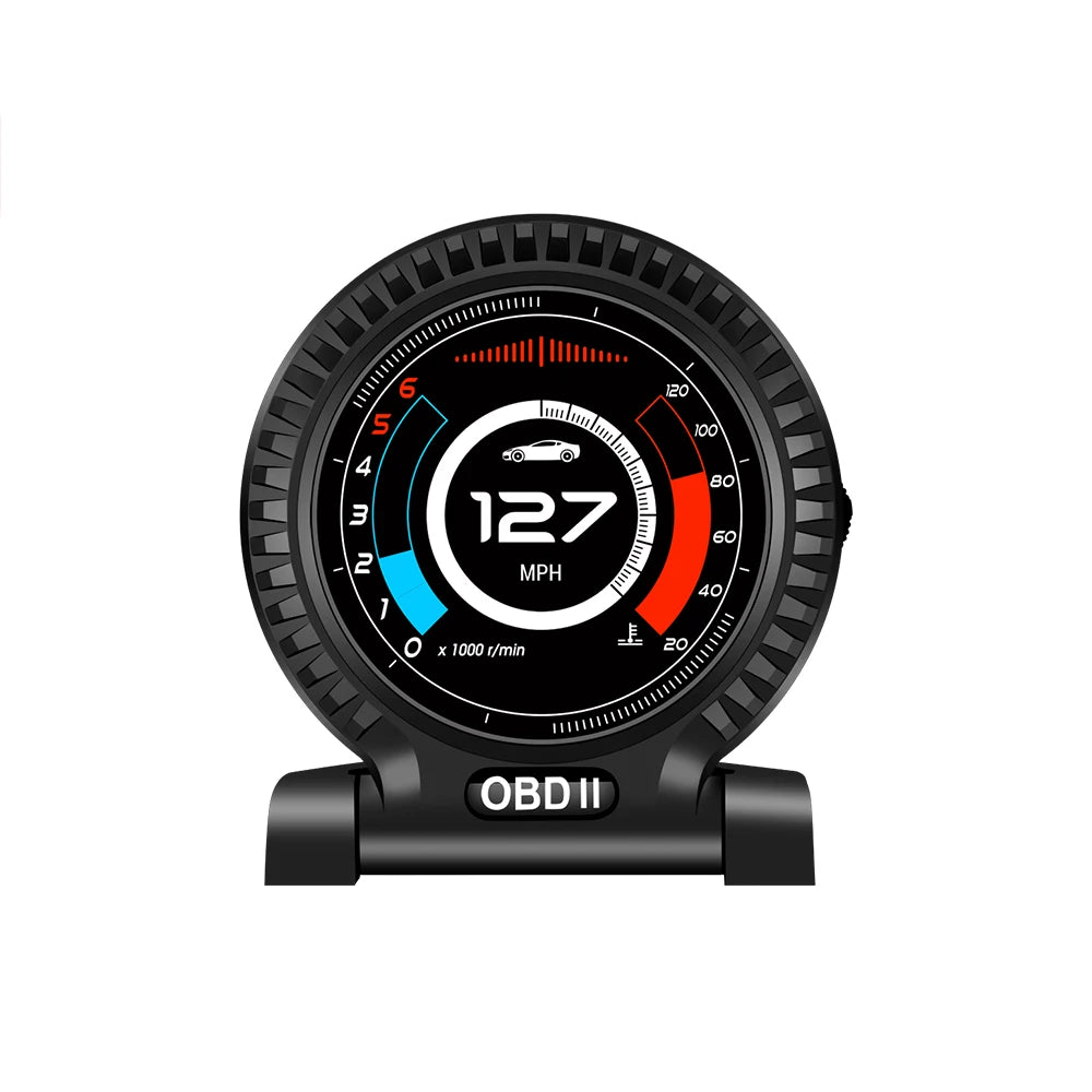 KWHUD HUD Head Up Display on Board Computer OBD2 Display Car Digital Speedometer Tacho Clock Oil Temperature Meters Turbo Gauges