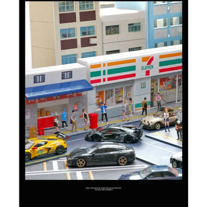 Collector 1: 64711 Convenience Store Mini House Sand Table Street View Ornament Miniature Building Model Props