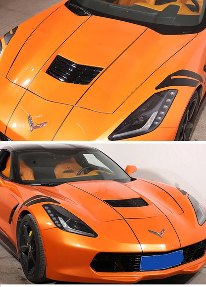 1Pair Sport Racing Side Fender Decals Car Decoration Stickers For Chevrolet Corvette C7 2014-2019 Automobile Accessories