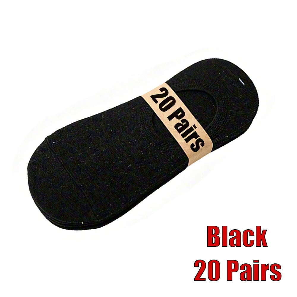 10/20 Pairs Womens and Mens Non Slip Ankle Socks Low Cut Invisible Liner Ankle Socks Cotton Breathable No-Show Sport Socks