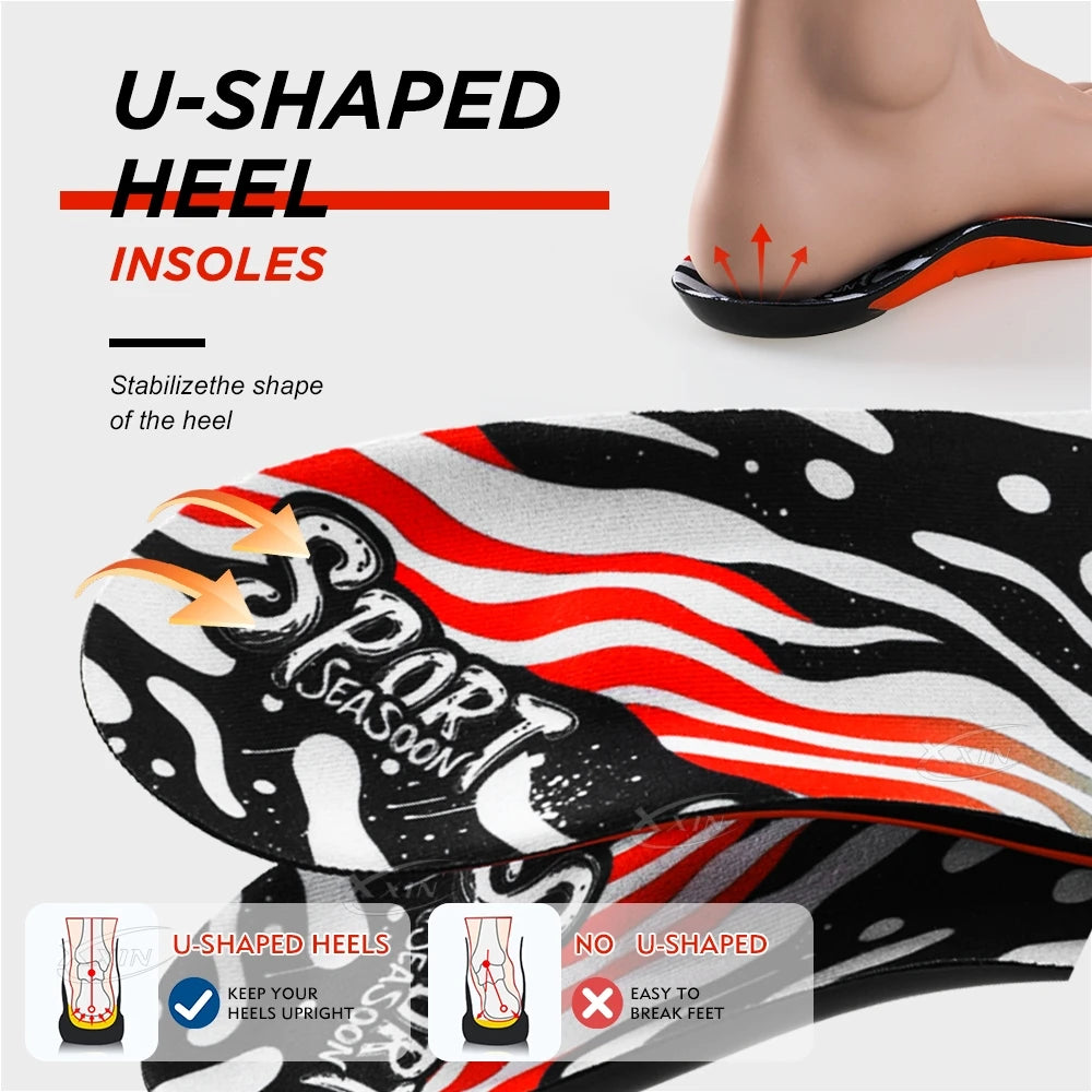 【Xxin】Sport Insole Shock Absorption Arch Support Insoles  Heel Pain Relief Shoes Pad Size 37-46
