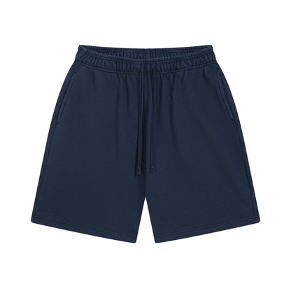 ZODF Fashion Summer Men 420gsm Washed Cotton Shorts Retro Unisex High Street Terry Knee Length Short Pants Streetwears HY0845