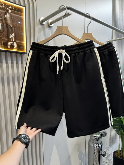 Casual Sporty Men's Short Pants Breathable Cool Feeling Polyester Fiber Straight Leg Length Summer Shorts American Style Swea...