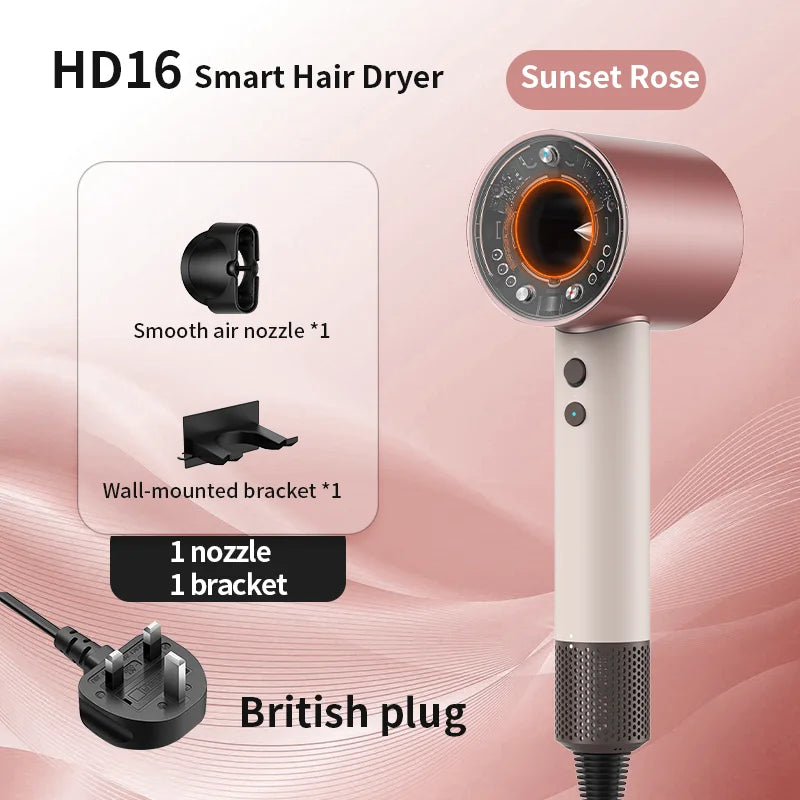 Home Negative Ion Silent Hair Dryer 1700W Intelligent Sensing Easy Hair Care Say Goodbye to Hot Hair Troubles