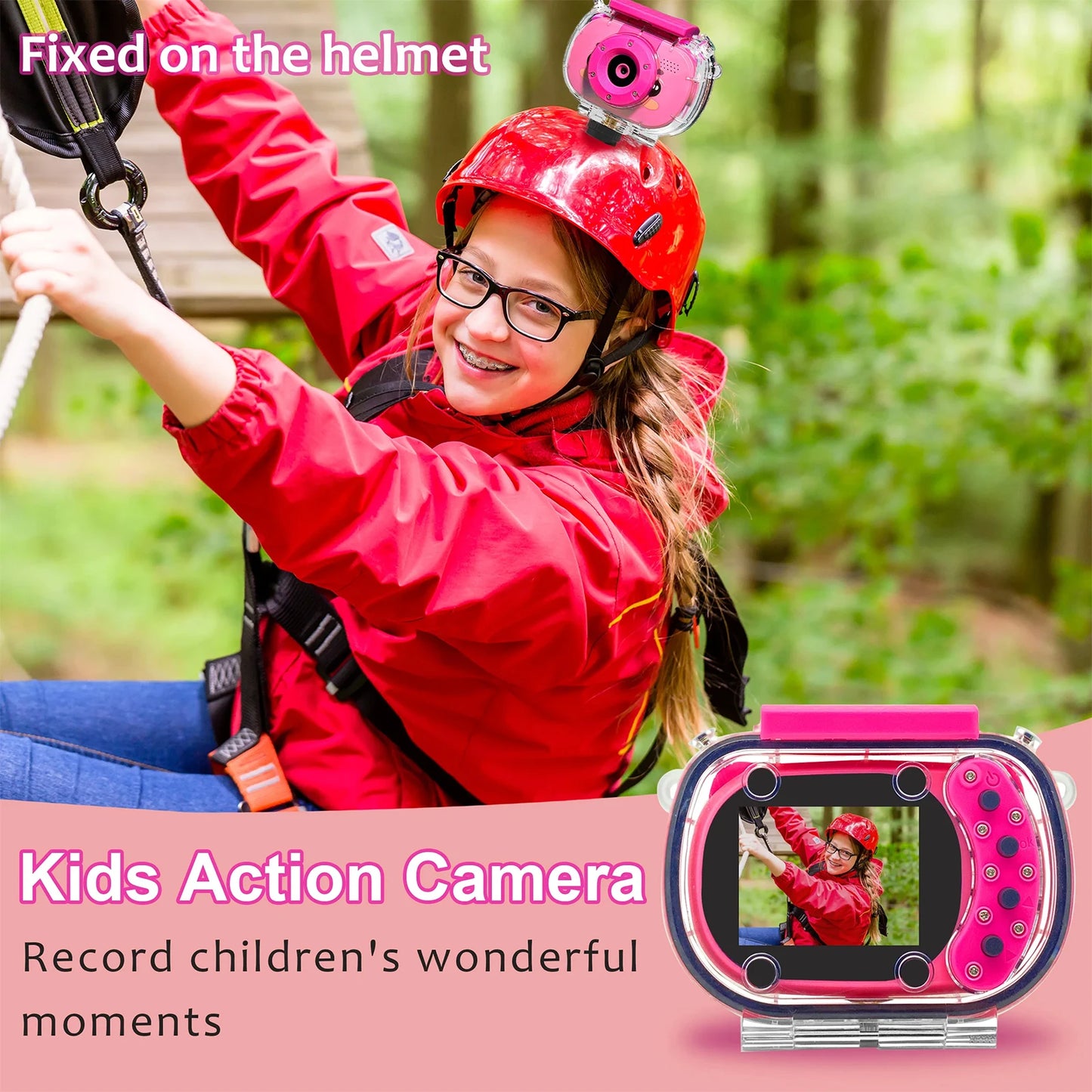 Kids Waterproof Camera 20MP Waterproof Underwater Digital Camera 1080P 10X Digital Zoom Screens Waterproof Digital Camera