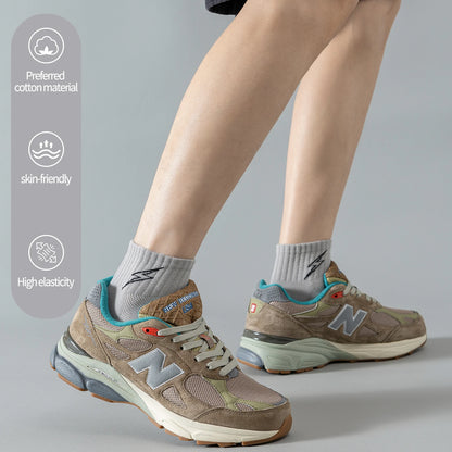 Performance Socks Men Quarter Ankle Athletic Running Hiking Cushion Breathable Ventilation Cotton Sports 5 Pairs